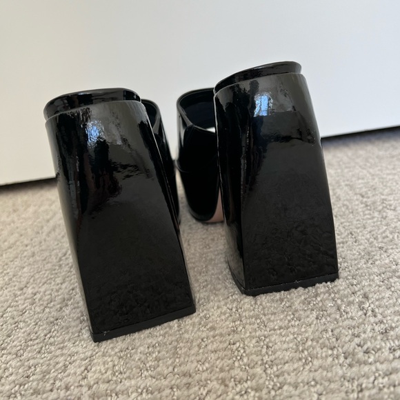 Chunky Patent Leather Platform Sandals - Picture 5 of 8